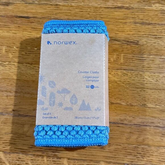 Norwex Counter Cloths Light Blue Set of 3 NWT - Picture 1 of 9